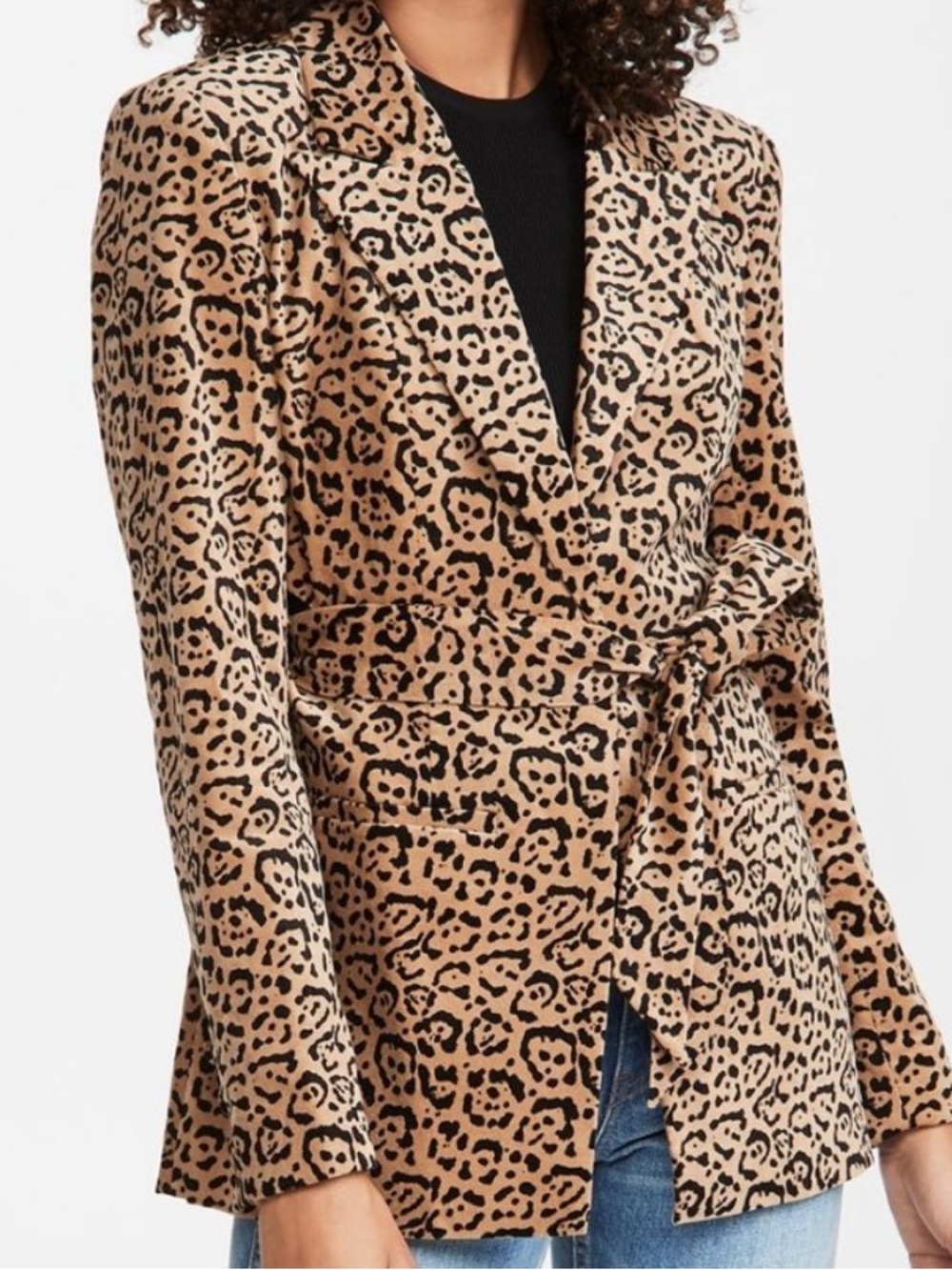 GOOD AMERICAN FIT & FLATTER VELVET LEOPARD PRINT  JACKET - NWT!